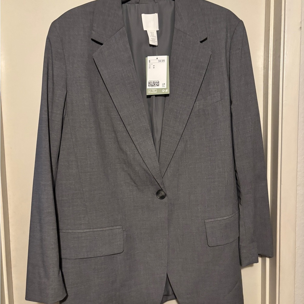 Women’s Gray Blazer Jacket, size medium